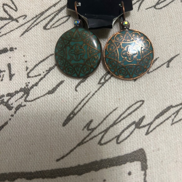 COPPER& BEADS EARTH TONE NECKLACE & EARRINGS SET - Picture 4 of 6